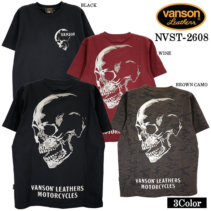 VANSON TEE S/S T-SHIRT バンソン 天竺 半袖 Tシャツ nvst-2608