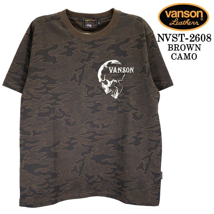 VANSON TEE S/S T-SHIRT バンソン 天竺 半袖 Tシャツ nvst-2608