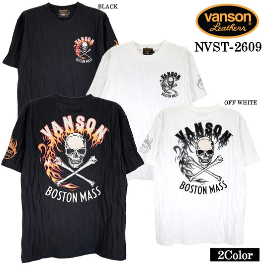 VANSON TEE  JACQUARD S/S T-SHIRT バンソン ジャカード 天竺 半袖 Tシャツ nvst-2609