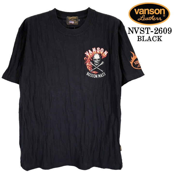 VANSON TEE  JACQUARD S/S T-SHIRT バンソン ジャカード 天竺 半袖 Tシャツ nvst-2609
