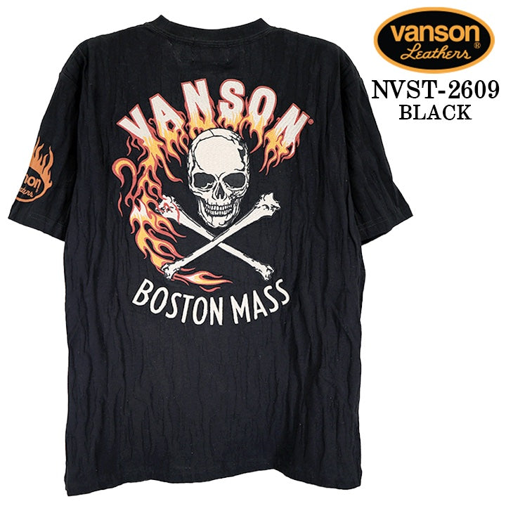 VANSON TEE  JACQUARD S/S T-SHIRT バンソン ジャカード 天竺 半袖 Tシャツ nvst-2609