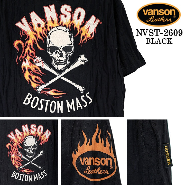 VANSON TEE  JACQUARD S/S T-SHIRT バンソン ジャカード 天竺 半袖 Tシャツ nvst-2609