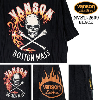 VANSON TEE  JACQUARD S/S T-SHIRT バンソン ジャカード 天竺 半袖 Tシャツ nvst-2609