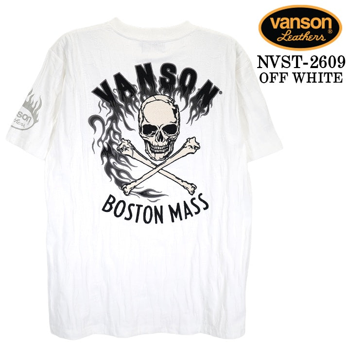 VANSON TEE  JACQUARD S/S T-SHIRT バンソン ジャカード 天竺 半袖 Tシャツ nvst-2609