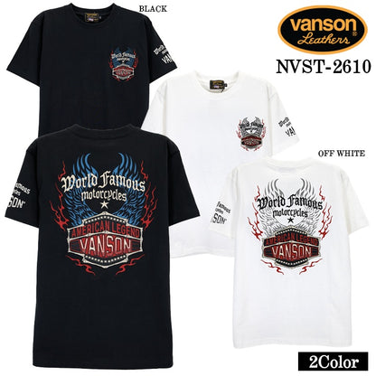 VANSON TEE S/S T-SHIRT バンソン 天竺 半袖 Tシャツ nvst-2610