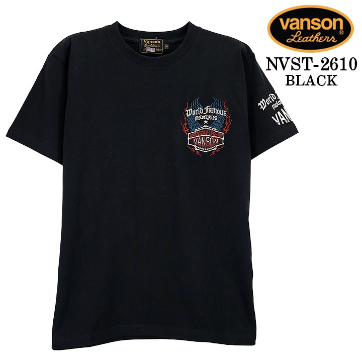 VANSON TEE S/S T-SHIRT バンソン 天竺 半袖 Tシャツ nvst-2610
