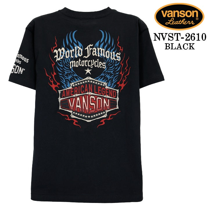 VANSON TEE S/S T-SHIRT バンソン 天竺 半袖 Tシャツ nvst-2610