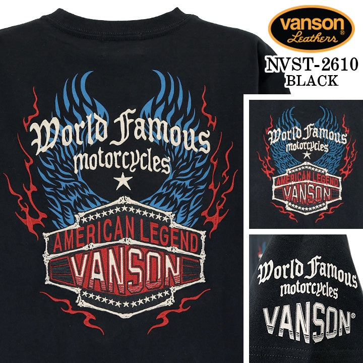 VANSON TEE S/S T-SHIRT バンソン 天竺 半袖 Tシャツ nvst-2610