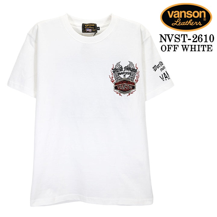 VANSON TEE S/S T-SHIRT バンソン 天竺 半袖 Tシャツ nvst-2610