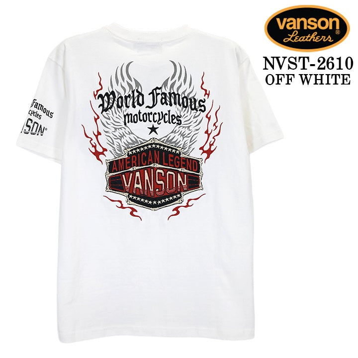 VANSON TEE S/S T-SHIRT バンソン 天竺 半袖 Tシャツ nvst-2610