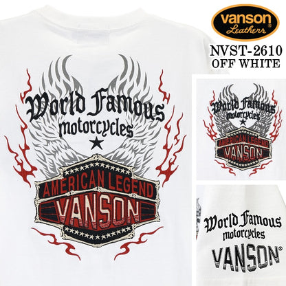 VANSON TEE S/S T-SHIRT バンソン 天竺 半袖 Tシャツ nvst-2610