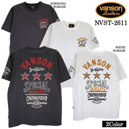 VANSON TEE S/S T-SHIRT バンソン 天竺 半袖 Tシャツ nvst-2611