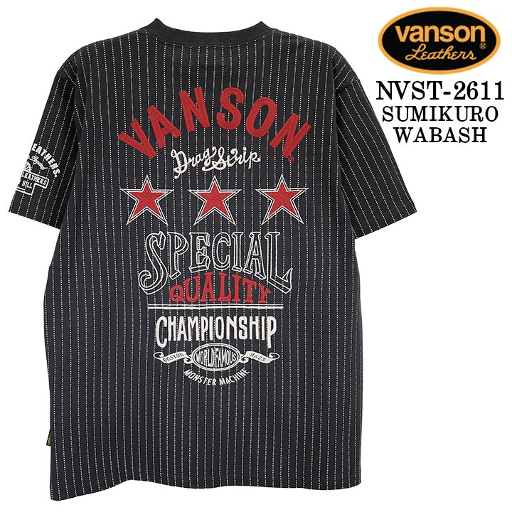 VANSON TEE S/S T-SHIRT バンソン 天竺 半袖 Tシャツ nvst-2611