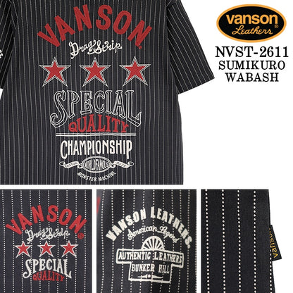 VANSON TEE S/S T-SHIRT バンソン 天竺 半袖 Tシャツ nvst-2611