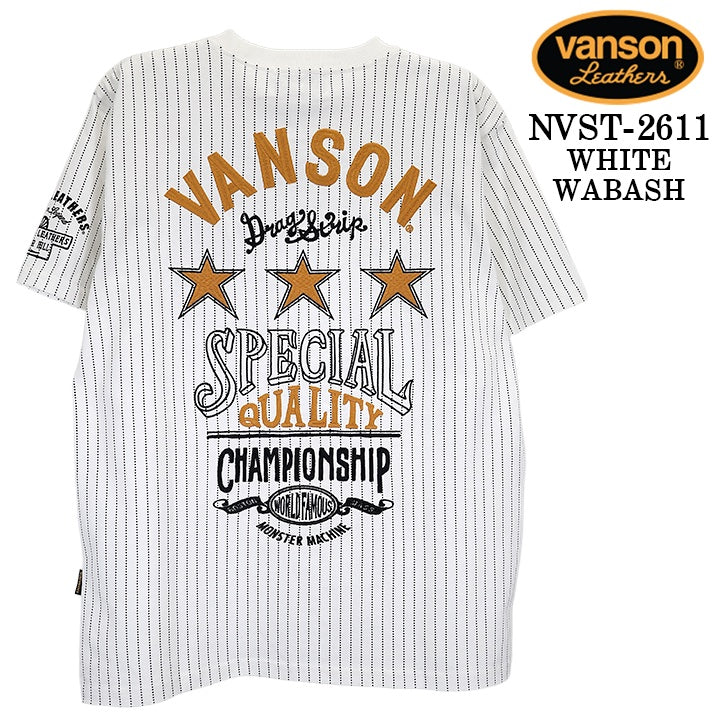 VANSON TEE S/S T-SHIRT バンソン 天竺 半袖 Tシャツ nvst-2611