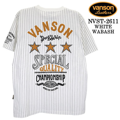 VANSON TEE S/S T-SHIRT バンソン 天竺 半袖 Tシャツ nvst-2611