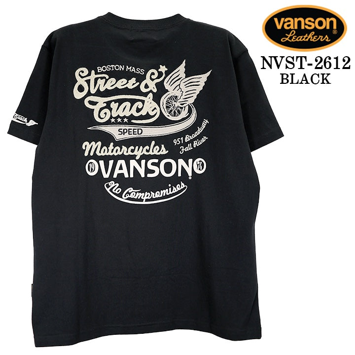 VANSON TEE S/S HENLEY NECK T-SHIRT バンソン 天竺 半袖 ヘンリーネック Tシャツ nvst-2612