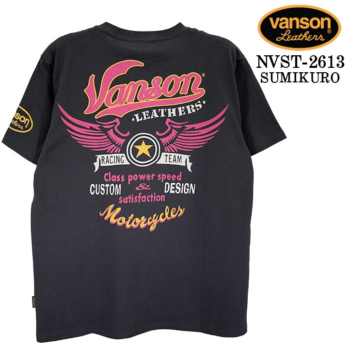 VANSON TEE S/S T-SHIRT バンソン 天竺 半袖 Tシャツ nvst-2613