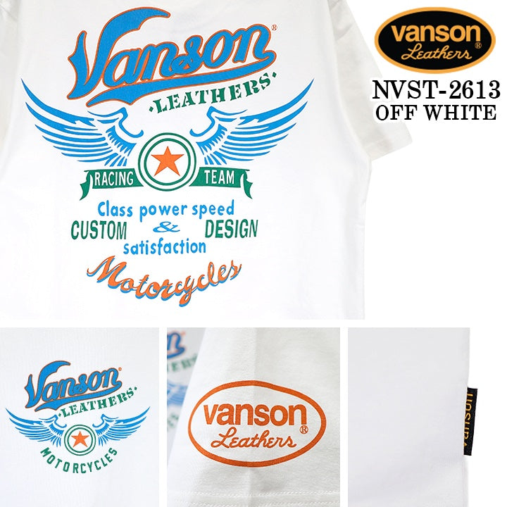 VANSON TEE S/S T-SHIRT バンソン 天竺 半袖 Tシャツ nvst-2613