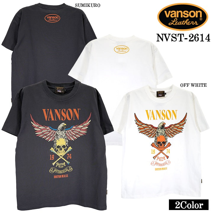 VANSON TEE S/S T-SHIRT バンソン 天竺 半袖 Tシャツ nvst-2614