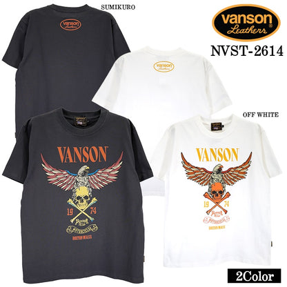 VANSON TEE S/S T-SHIRT バンソン 天竺 半袖 Tシャツ nvst-2614