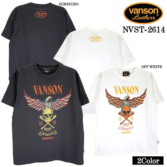 VANSON TEE S/S T-SHIRT バンソン 天竺 半袖 Tシャツ nvst-2614