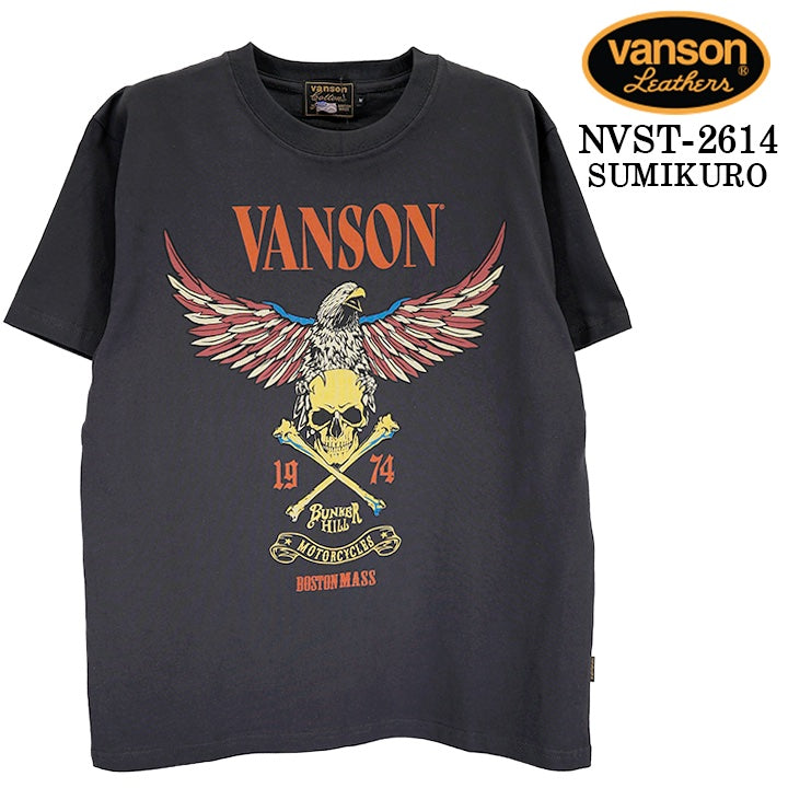 VANSON TEE S/S T-SHIRT バンソン 天竺 半袖 Tシャツ nvst-2614