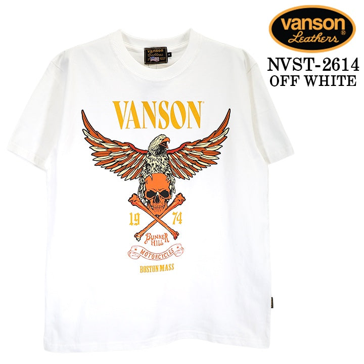 VANSON TEE S/S T-SHIRT バンソン 天竺 半袖 Tシャツ nvst-2614