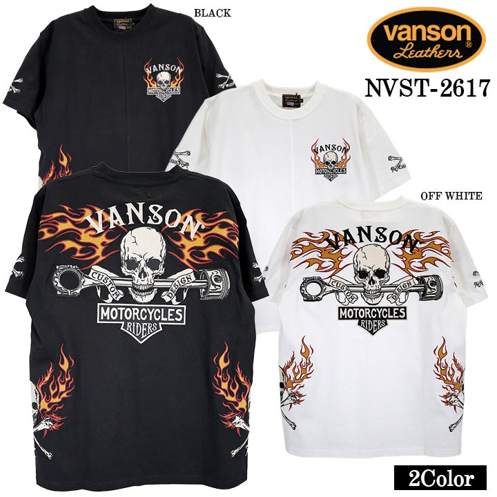VANSON TEE S/S T-SHIRT PREMIUM バンソン 天竺 半袖 Tシャツ プレミアム nvst-2617