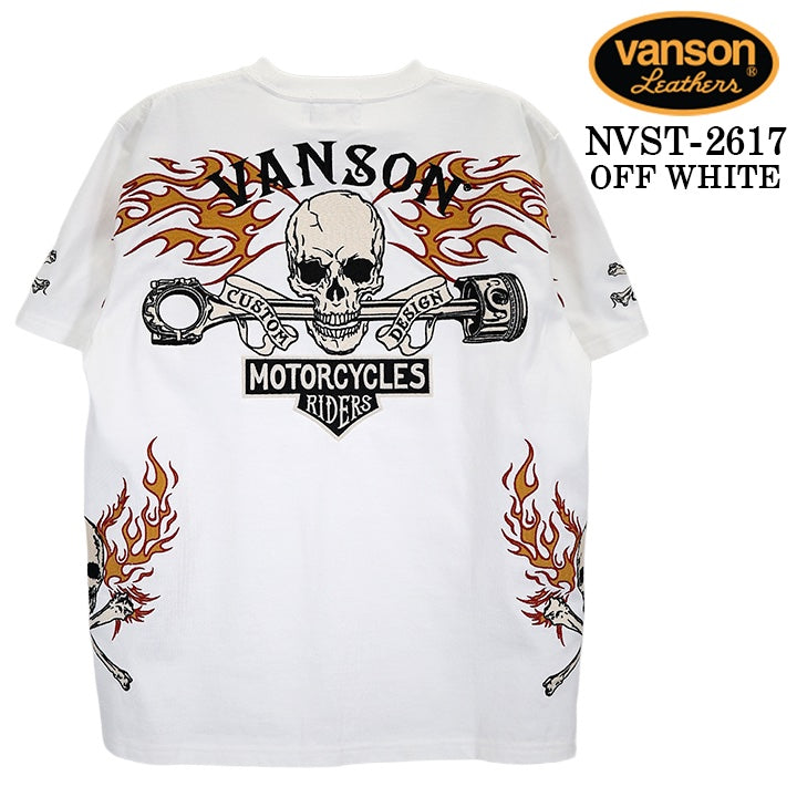 VANSON TEE S/S T-SHIRT PREMIUM バンソン 天竺 半袖 Tシャツ プレミアム nvst-2617