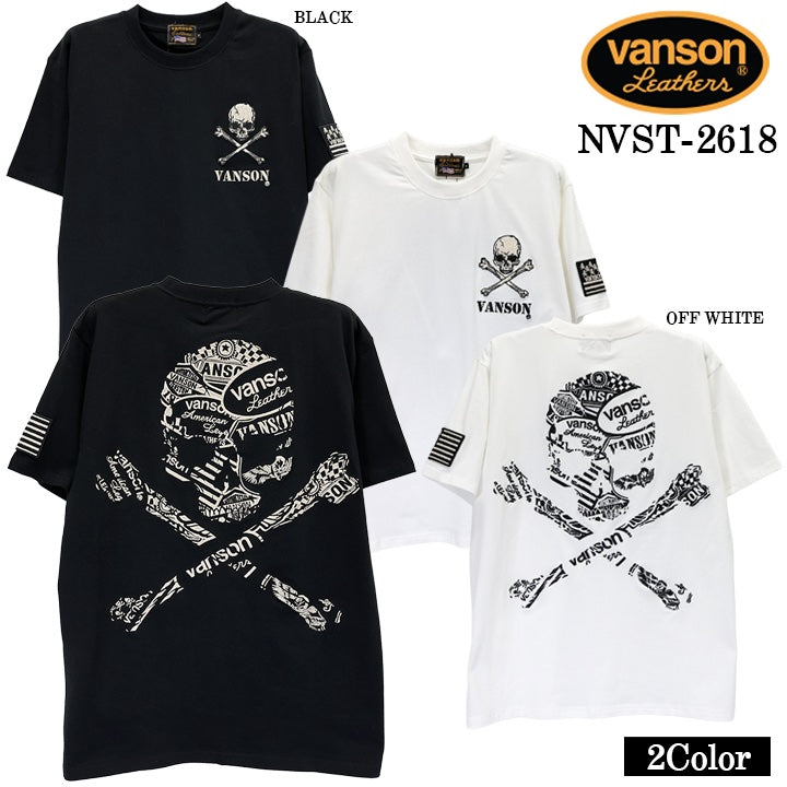 VANSON TEE S/S T-SHIRT バンソン ベア天竺 半袖 Tシャツ nvst-2618