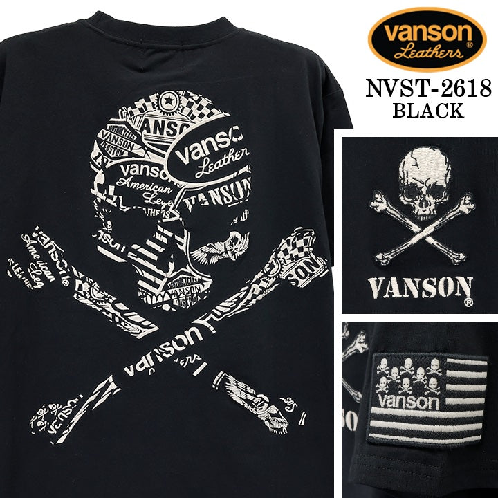 VANSON TEE S/S T-SHIRT バンソン ベア天竺 半袖 Tシャツ nvst-2618