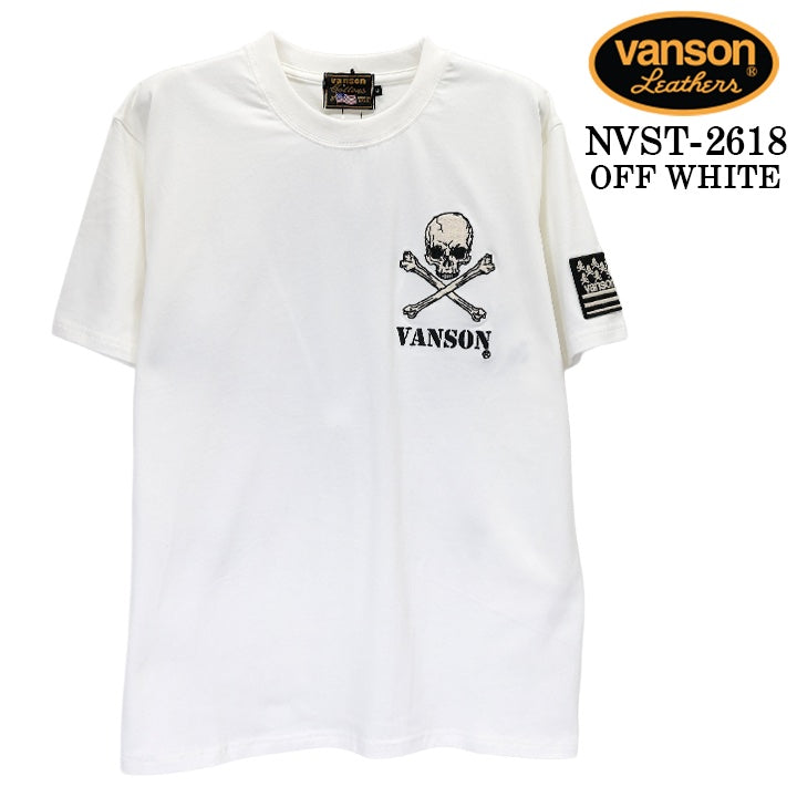 VANSON TEE S/S T-SHIRT バンソン ベア天竺 半袖 Tシャツ nvst-2618