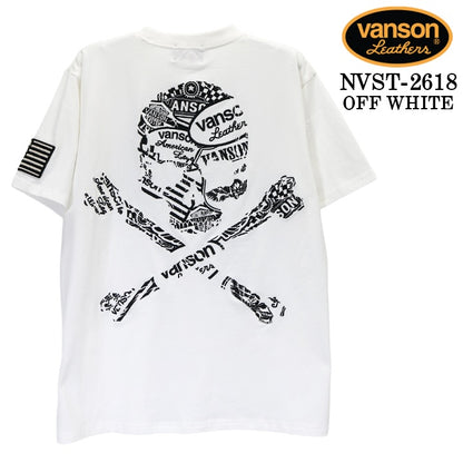 VANSON TEE S/S T-SHIRT バンソン ベア天竺 半袖 Tシャツ nvst-2618