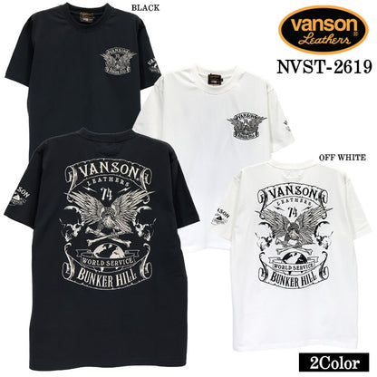 VANSON TEE S/S T-SHIRT バンソン ベア天竺 半袖 Tシャツ nvst-2619