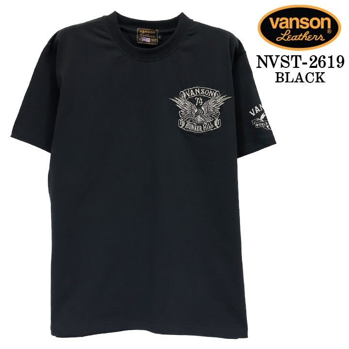 VANSON TEE S/S T-SHIRT バンソン ベア天竺 半袖 Tシャツ nvst-2619