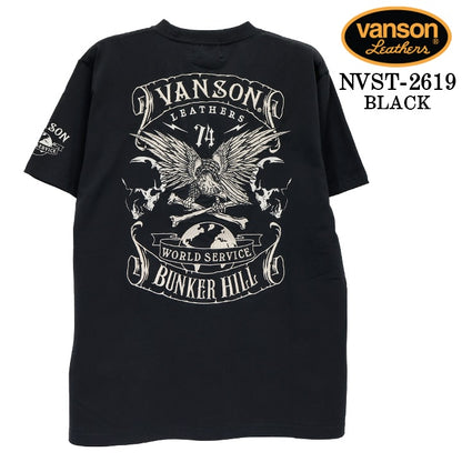 VANSON TEE S/S T-SHIRT バンソン ベア天竺 半袖 Tシャツ nvst-2619
