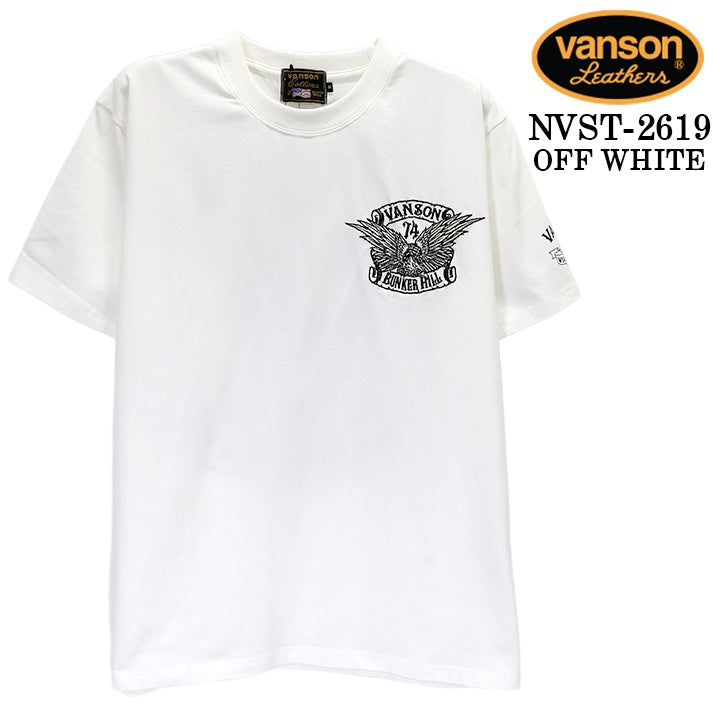 VANSON TEE S/S T-SHIRT バンソン ベア天竺 半袖 Tシャツ nvst-2619