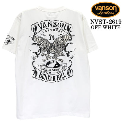 VANSON TEE S/S T-SHIRT バンソン ベア天竺 半袖 Tシャツ nvst-2619