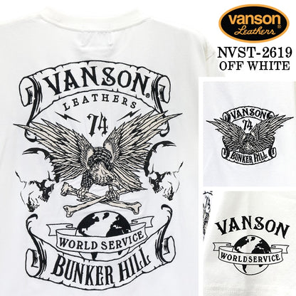 VANSON TEE S/S T-SHIRT バンソン ベア天竺 半袖 Tシャツ nvst-2619