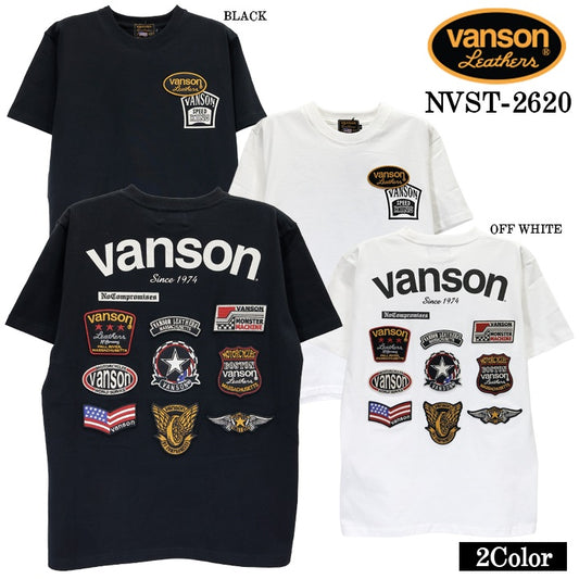 VANSON TEE S/S T-SHIRT バンソン 天竺 半袖 Tシャツ nvst-2620