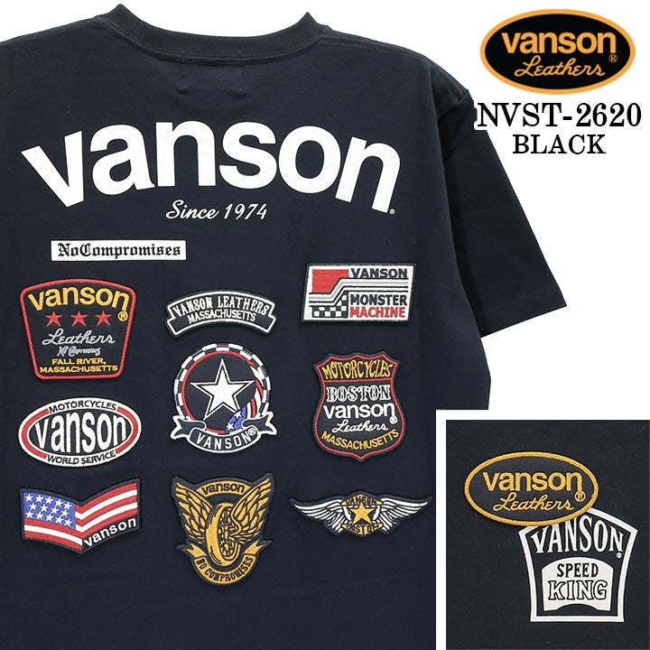 VANSON TEE S/S T-SHIRT バンソン 天竺 半袖 Tシャツ nvst-2620