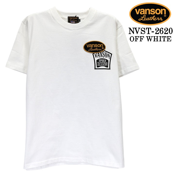 VANSON TEE S/S T-SHIRT バンソン 天竺 半袖 Tシャツ nvst-2620