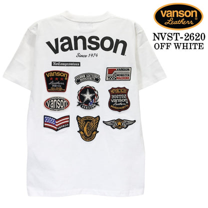 VANSON TEE S/S T-SHIRT バンソン 天竺 半袖 Tシャツ nvst-2620