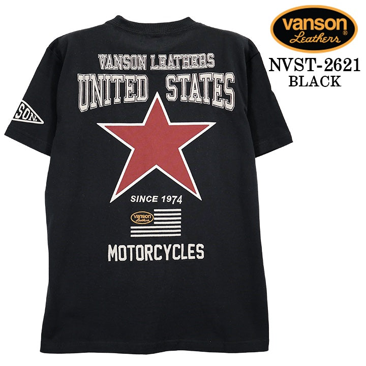 VANSON TEE S/S T-SHIRT バンソン 天竺 半袖 Tシャツ nvst-2621