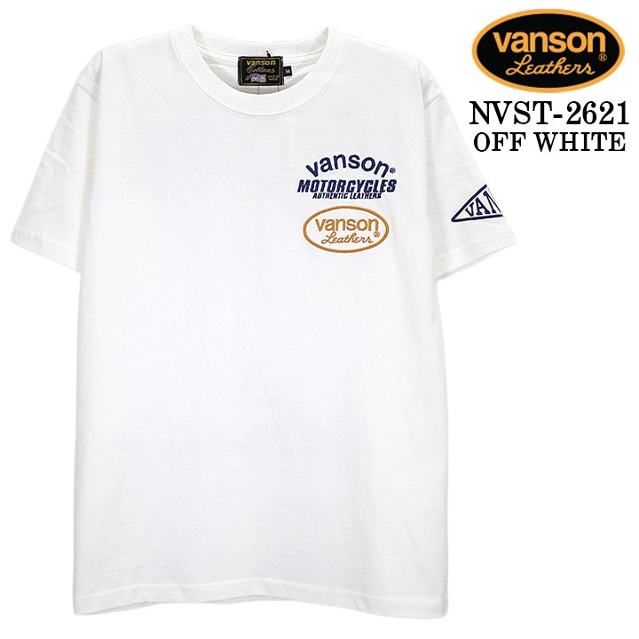 VANSON TEE S/S T-SHIRT バンソン 天竺 半袖 Tシャツ nvst-2621
