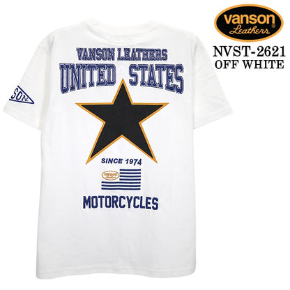 VANSON TEE S/S T-SHIRT バンソン 天竺 半袖 Tシャツ nvst-2621