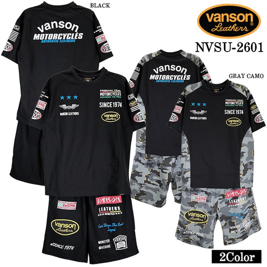 VANSON SET UP TRAINING WEAR バンソン セットアップ トレーニング ウェア nvsu-2601