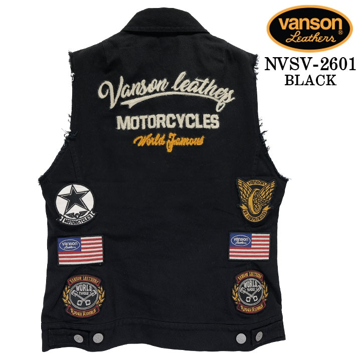 VANSON DENIM VEST PREMIUM バンソン デニム ベスト プレミアム nvsv-2601
