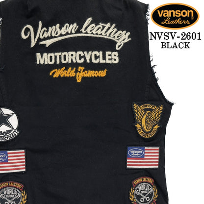 VANSON DENIM VEST PREMIUM バンソン デニム ベスト プレミアム nvsv-2601